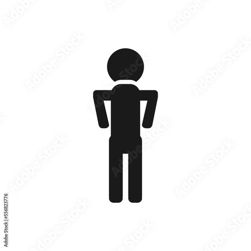 The best basic human movement icon in solid black style. Illustration with unique design style from human body stickman collection. Suitable for various needs.