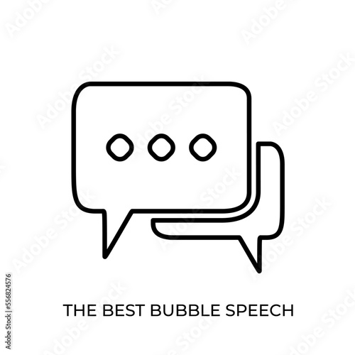 Bubble Speech Icon Vector Illustration Logo Template in unique style. High Usage Symbol.