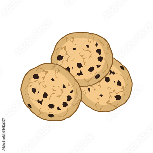 vector illustration of delicious cookies, flat cartoon design style.