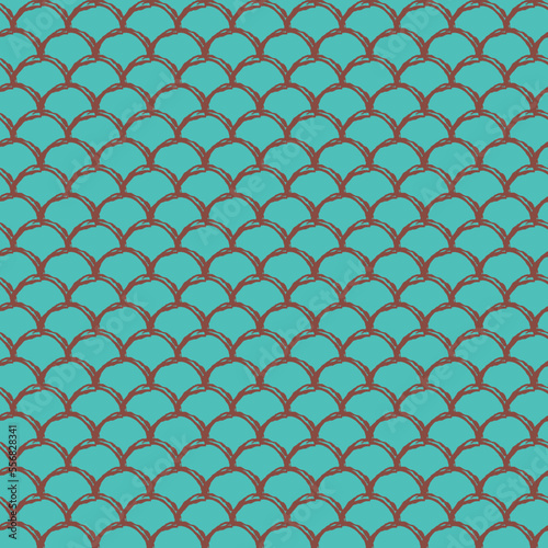 Mermaid tail seamless pattern