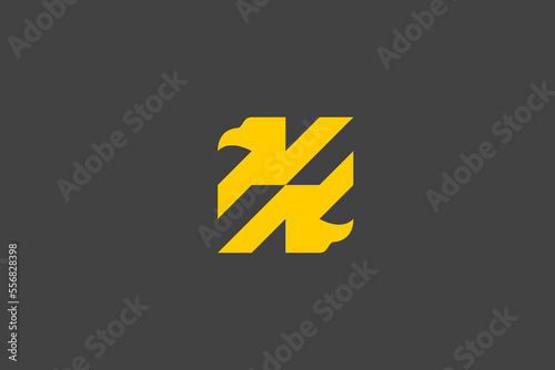 Illustration vector graphic of geometric square eagle head