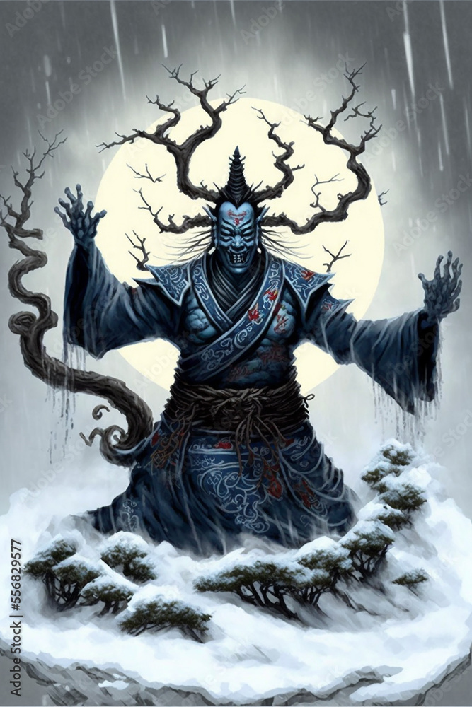 Fototapeta premium Japan samurai, generative ai