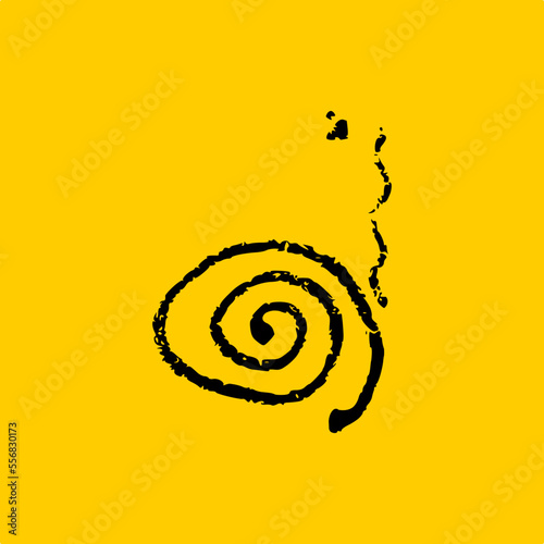 Burning mosquito coil with smoke and some mosquito, vector illustration in free hand drawn style. Editable graphic resources for many purposes.