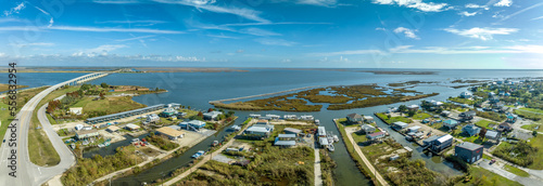 Fort Pike State Historic Site aerial view near New Orleans Louisiana 