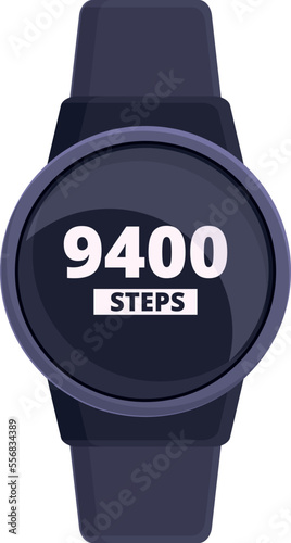 Smart watch icon cartoon vector. Sport app. Digital step