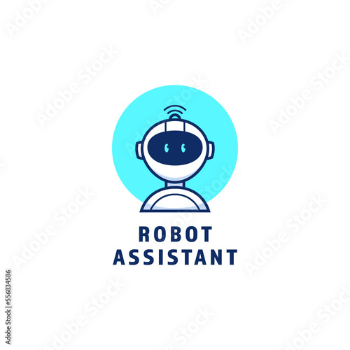 robot assistant mascot logo icon symbol