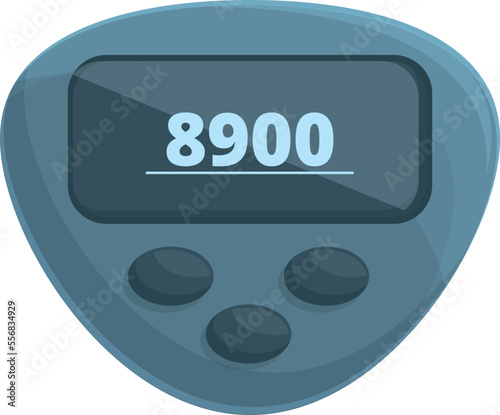 Step watch icon cartoon vector. Sport fitness. Activity screen
