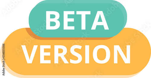 Program beta version icon cartoon vector. Digital upgrade. New label