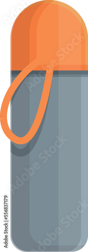 Extreme tourism thermos bottle icon cartoon vector. Winter adventure. Active climber
