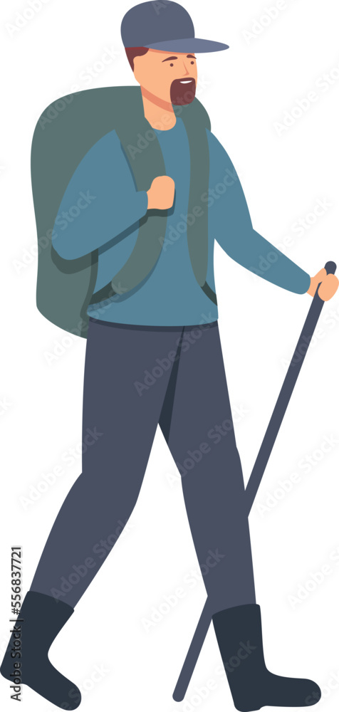 Mountain walking icon cartoon vector. Sport winter. Equipment activity Mountain walking icon cartoon vector. Sport winter. Equipment activity