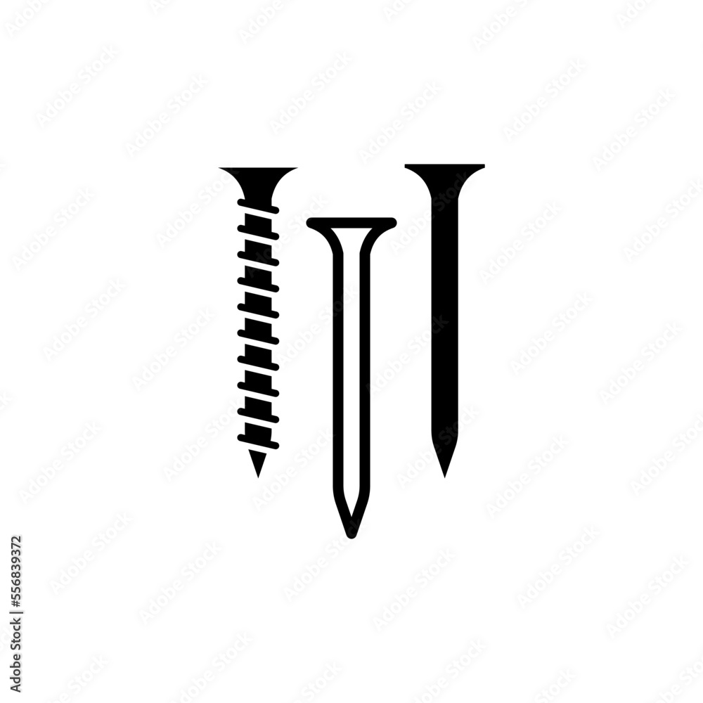 Metal Nail Icon vector design templates Metal Nail Icon vector design templates