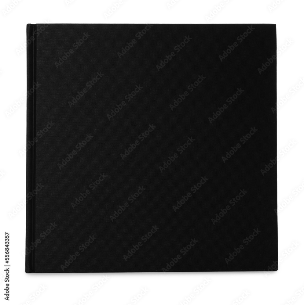 Closed book with black hard cover isolated on white Closed book with black hard cover isolated on white