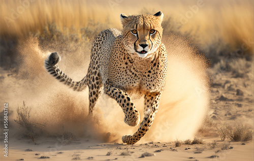 Murais de parede cheetah sprinting