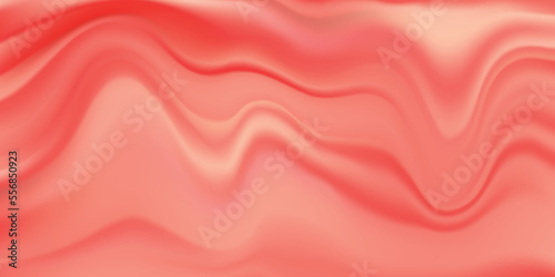 Red black elegant abstract background. Silk satin fabric with nice folds. Luxurious dark red background with wavy lines. Copy space. Valentine, anniversary, wedding, birthday, holiday concept. 