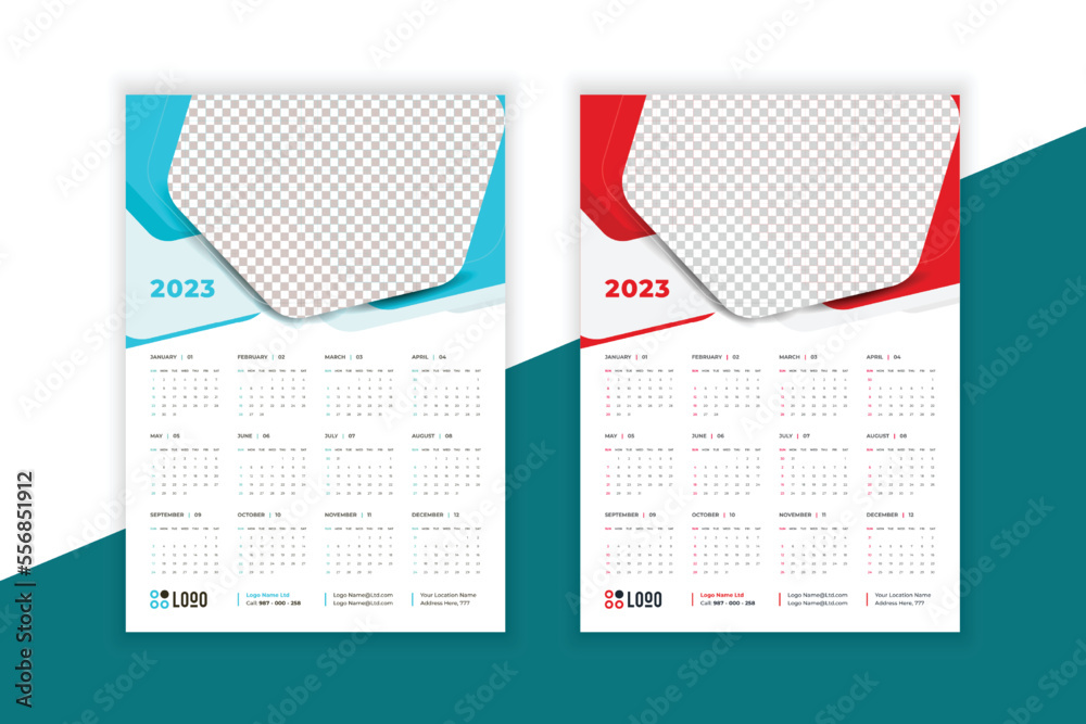 2023 Wall Calendar New Year Vector Illustration The Week Starts On 2023-wall-calendar-new-year-vector-illustration-the-week-starts-on
