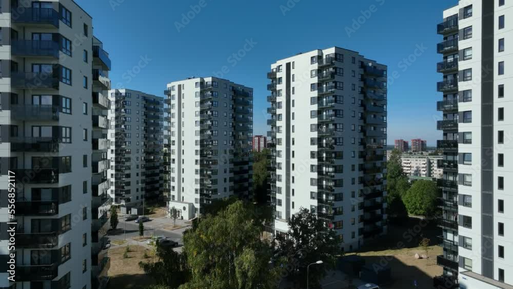 Aerial view of a block of apartment buildings in Tallinn, Estonia. Aerial view of a block of apartment buildings in Tallinn, Estonia.