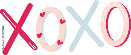 Xoxo typography illustration photo