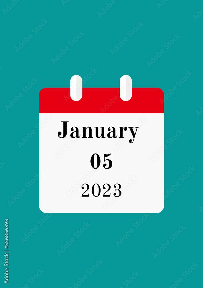january 2023 calendar with blue background 05