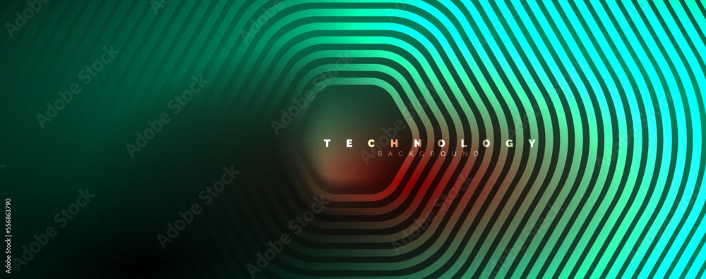 Techno shiny hexagons abstract background, technology energy space light concept, abstract background wallpaper design Techno shiny hexagons abstract background, technology energy space light concept, abstract background wallpaper design
