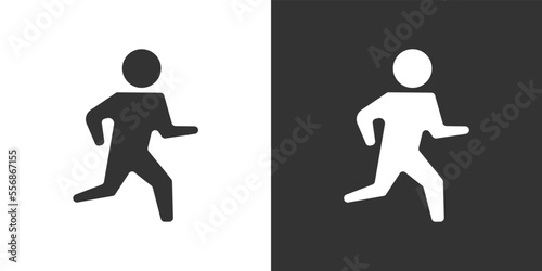 People, run man, person, team, member, staff and human vector icon.