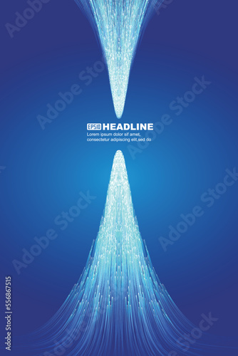 Extending straight up the blue tech lines of collision glow