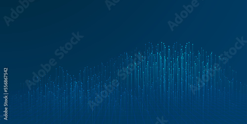 Bouncing particles and lines of Internet technology big data background