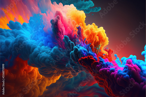 brightly colored clouds in the sky, generative ai photo
