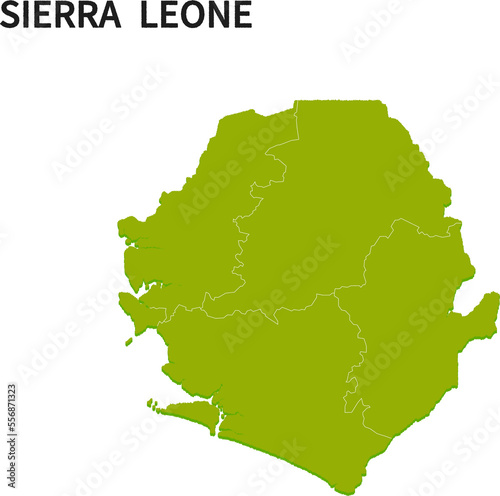 シエラレオネ/SIERRA LEONEの地域区分イラスト photo