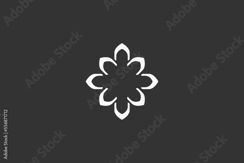 Illustration vector graphic geometric modern flower