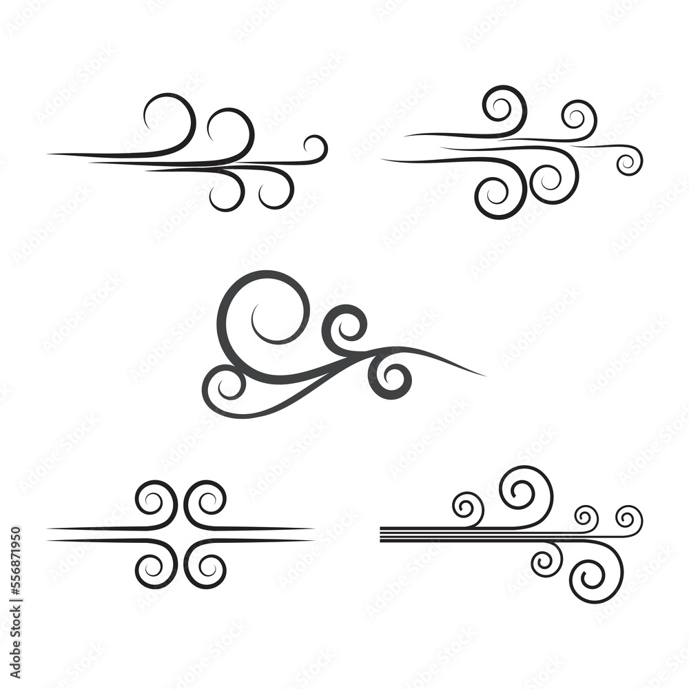Wind icon isolated logo vector template design Wind icon isolated logo vector template design