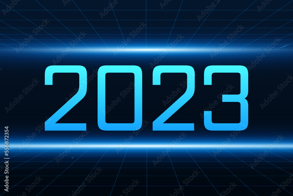 Happy New Year 2023 , futuristic technology concept, Happy New Year 2023 , futuristic technology concept,