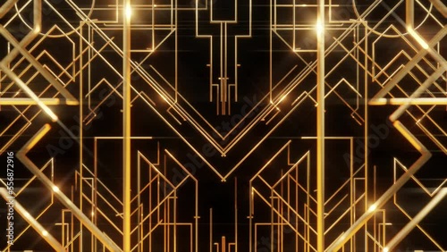 Golden Art Deco Background photo