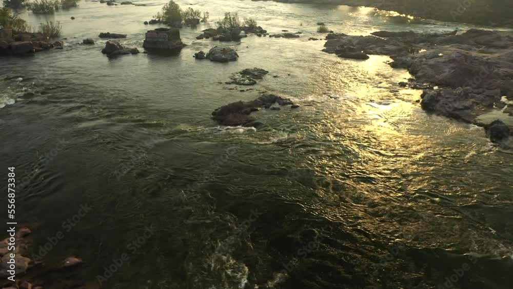 An Aerial shot of Betwa River at Orchha, Madhya Pradesh, India An Aerial shot of Betwa River at Orchha, Madhya Pradesh, India