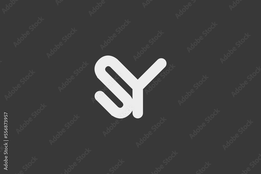Illustration vector graphic of letter SY modern Illustration vector graphic of letter SY modern