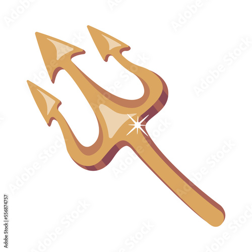 A flat icon design of trident 