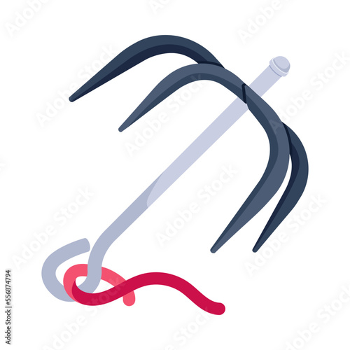 A handy flat icon of kusarigama weapon photo