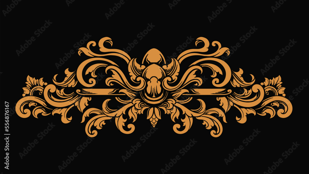 Beautiful carved decorative ornaments Vector design for elements, editable colors