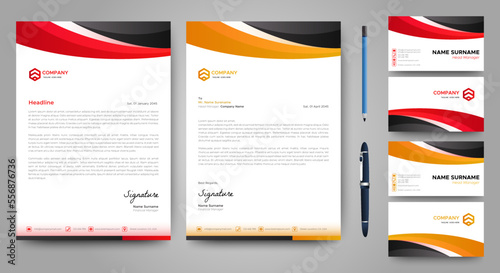Abstract Corporate Business Style Letterhead and card Design Vector Template For Your Project. Simple And Clean Print Ready Design, Elegant Flat Design Vector. 