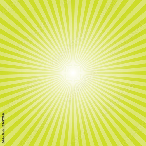 Abstract sunburst recto background template. Light yellow rectangular backdrop design. Chartreuse yellow sunbeam background design for various purposes.