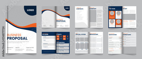 Business Proposal Layout Brochure Template or Business Proposal Design