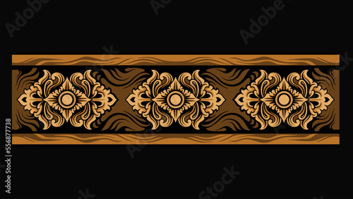 Beautiful carved decorative ornaments Vector design for elements, editable colors