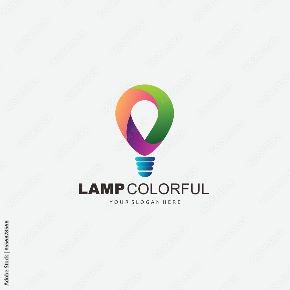 Naklejka premium lamp colorful design gradient symbol