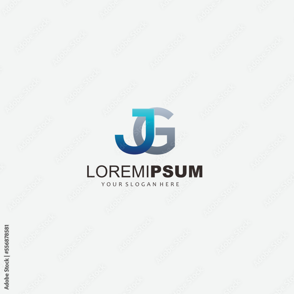 initial jg logo gradient vector icon initial jg logo gradient vector icon
