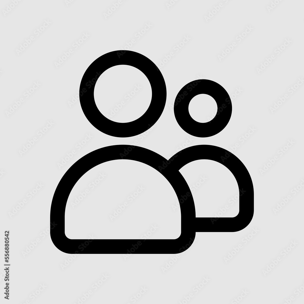 Group icon in line style about user interface, use for website mobile app presentation Group icon in line style about user interface, use for website mobile app presentation