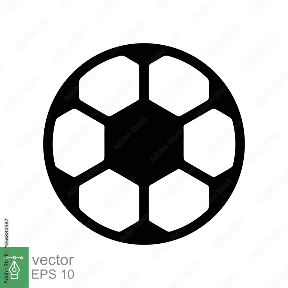 Soccer ball icon. Simple flat style. Football, black round ball, pentagon pattern, circle, hexagon, sport concept. Vector illustration isolated on white background. EPS 10. Soccer ball icon. Simple flat style. Football, black round ball, pentagon pattern, circle, hexagon, sport concept. Vector illustration isolated on white background. EPS 10.
