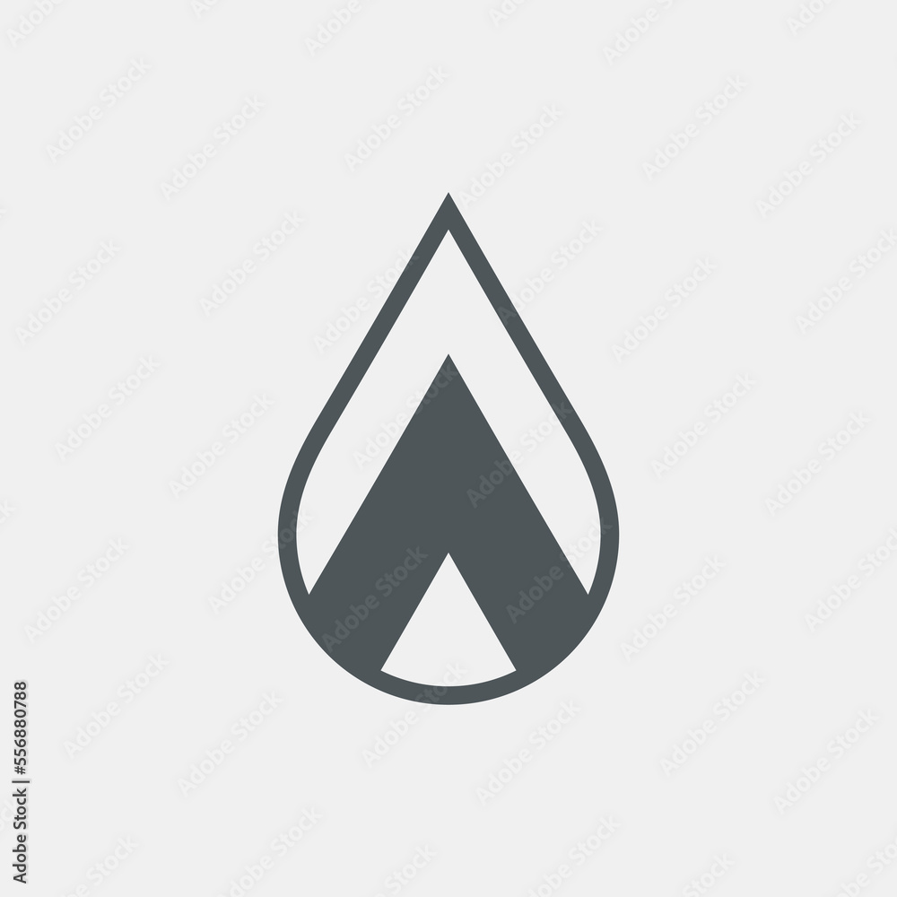 Water drop droplet raindrop icon illustration cut Water drop droplet raindrop icon illustration cut