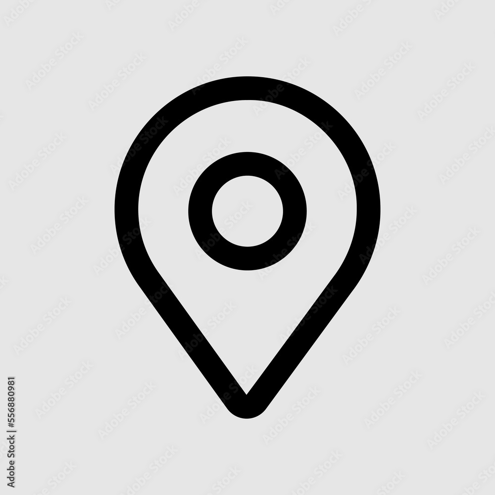 Location icon in line style about user interface, use for website mobile app presentation Location icon in line style about user interface, use for website mobile app presentation