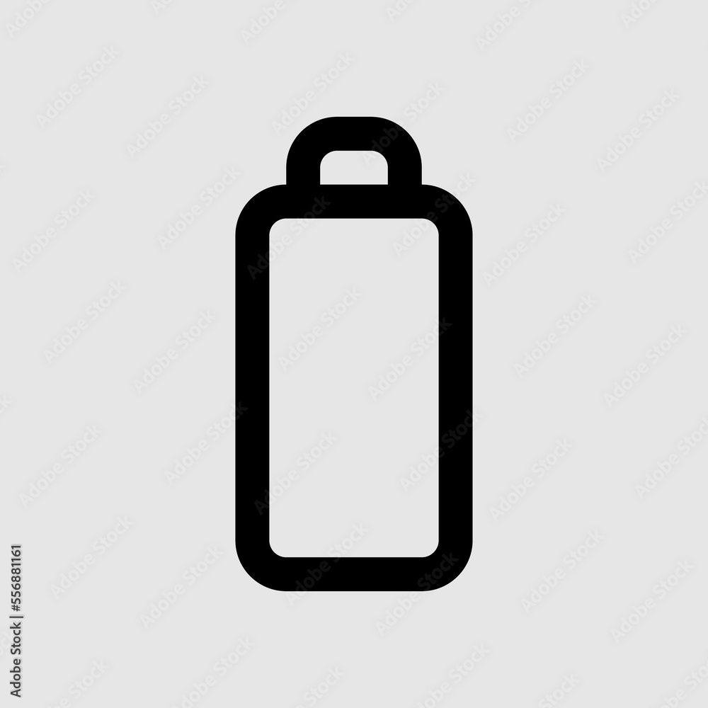 Low battery icon in line style about user interface, use for website mobile app presentation Low battery icon in line style about user interface, use for website mobile app presentation