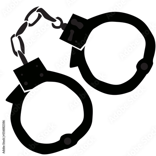 Handcuffs Flat Design Crime  Punishment Icon