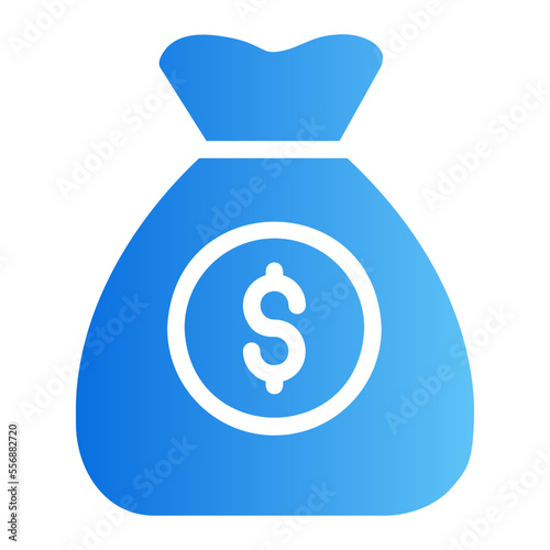 cash bag gradient icon